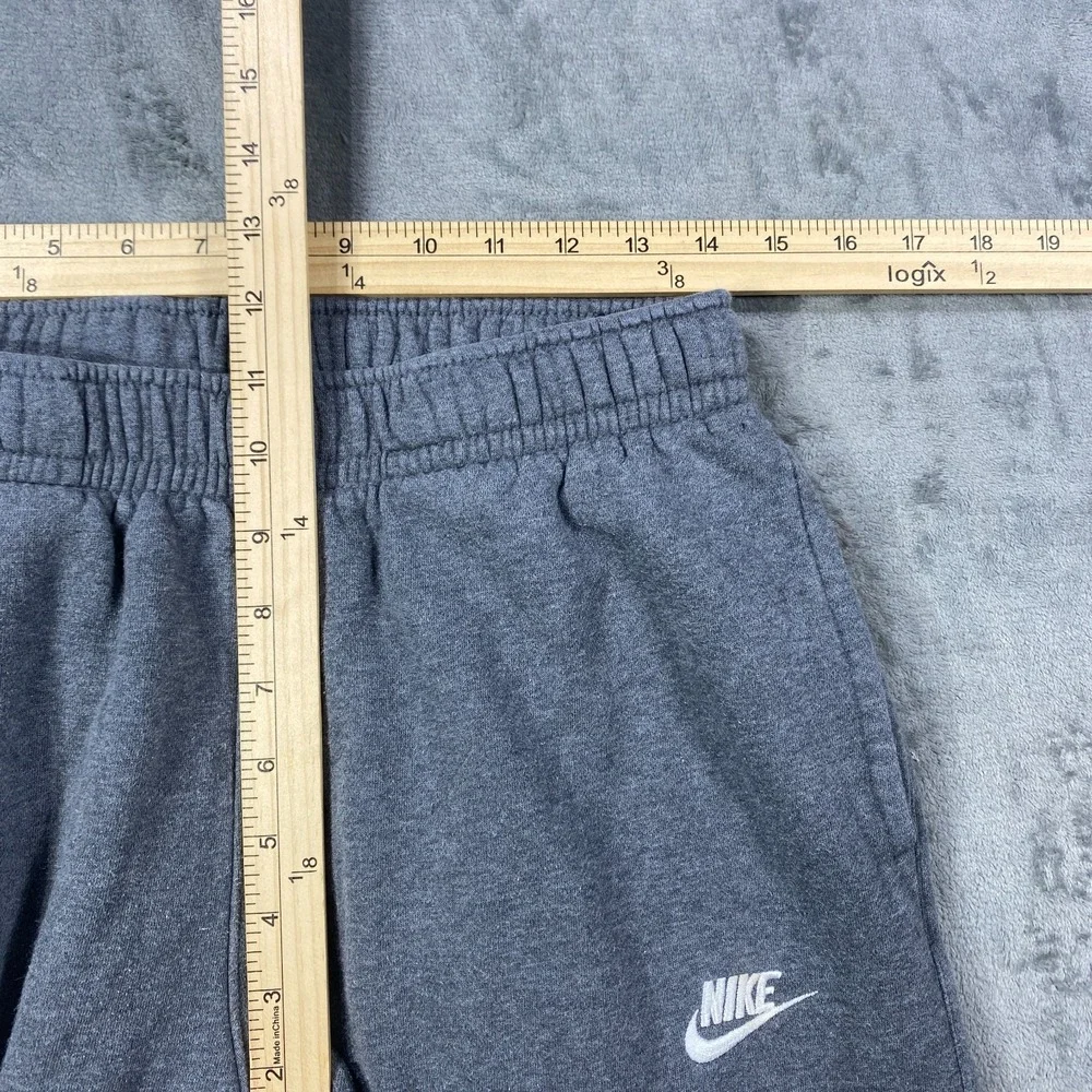 Nike Sweatpants Men Size Medium Pants Gray Fleece Fitness Lounge Drawstring